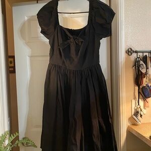 Vixen by Micheline Pitt Sweetheart Swing Dress in black L